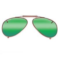 Akiniai Flying Fisherman Spring Lock Clip On Amber Green Mirror