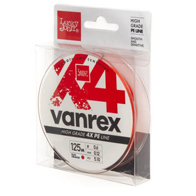 Valas pintas Lucky John Vanrex X4 Fluo Orange 125m