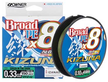 1 pav. Valas pintas Owner Broad Pe X8 Kizuna Green in Dark 135m 1 pav. Valas pintas Owner Broad Pe X8 Kizuna Green in Dark 135m