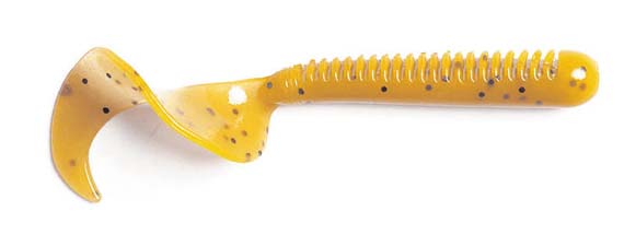 Kai vando drumstokas, ypač pastebimas „skanių“ plačiauodegių Lucky John Chunk Tail guminukų veiksmingumas