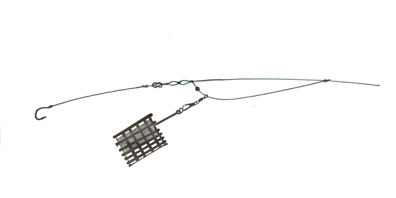 Viena tinkamiausių komponuočių delikačiai rudens žūklei picker tipo dugnine – kilpinė versija su 20 g šėrykle