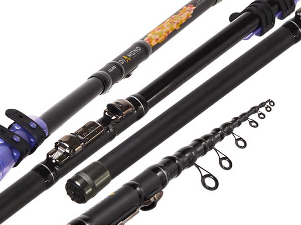 Suskleistos keturiametrinės Salmo Diamond Travel Bolognese ilgis toks pat kaip keturių pieštukų – 58 cm Suskleistos keturiametrinės Salmo Diamond Travel Bolognese ilgis toks pat kaip keturių pieštukų – 58 cm