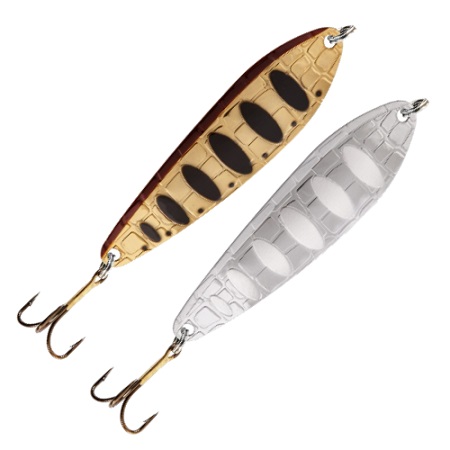 Aktyviai medžiojančios lydekos užtikrintai atakuoja blizges Lucky John Croco, nuspalvintas ešerių apdarais