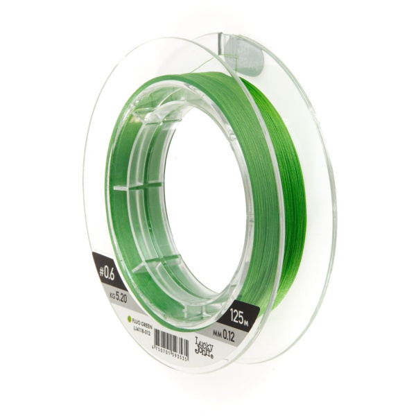 Valas pintas Lucky John Vanrex X8 Fluo Green 125m