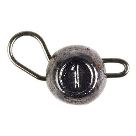 Svarelis volframinis Lucky John Jig Ball Black Nickel 1g