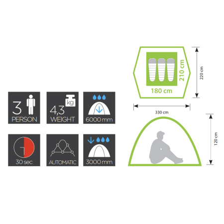 Palapinė automatinė Norfin Tench 3