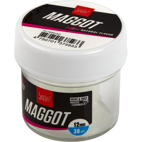 Masalas dirbtinis Lucky John Maggot 12 mm Fluo