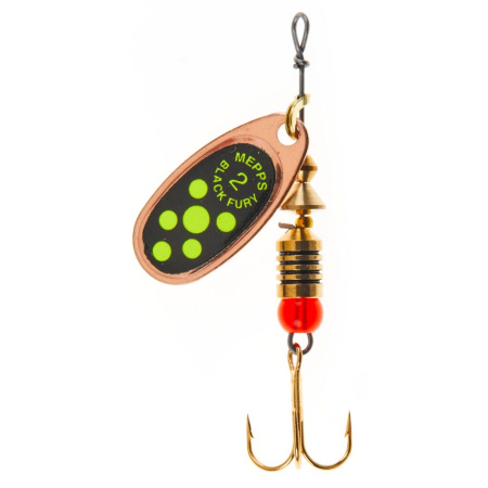 Sukriukė Mepps Black Fury Copper Chartreuse 2  4,5g