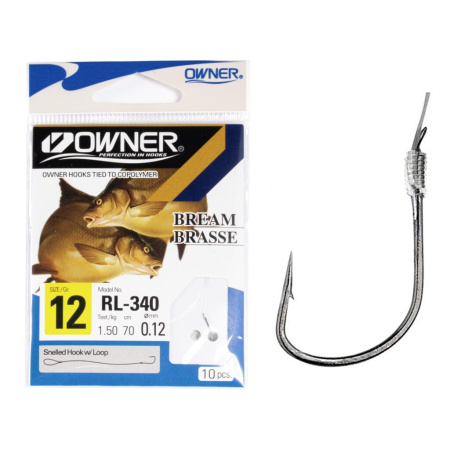 Kabliukai su pavadėliu Owner Bream RL-340