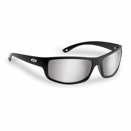 Akiniai Flying Fisherman Slack Tide Black Smoke-Silver Mirror
