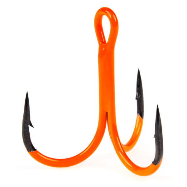 Kabliukai trišakiai Lucky John Orange UV