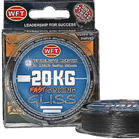 Valas pintas WFT Gliss Fast Sinking Black 150m