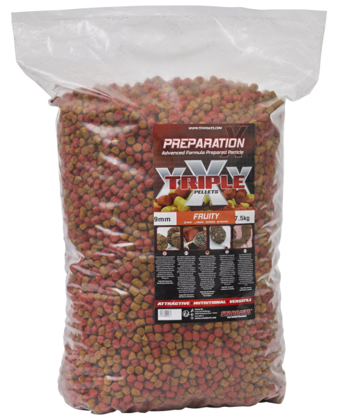 Peletės StarBaits Preparation X Triple 9mm 7.5kg
