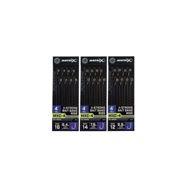 Kabliukai su pavadėliu Matrix MXC-4 Strong Bait Bang
