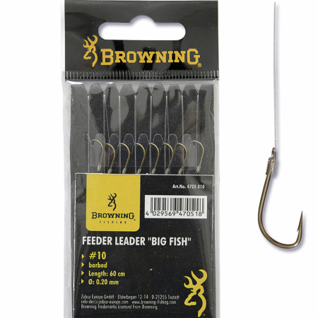 Kabliukas su pavadėliu Browning Feeder Big Fish 60cm
