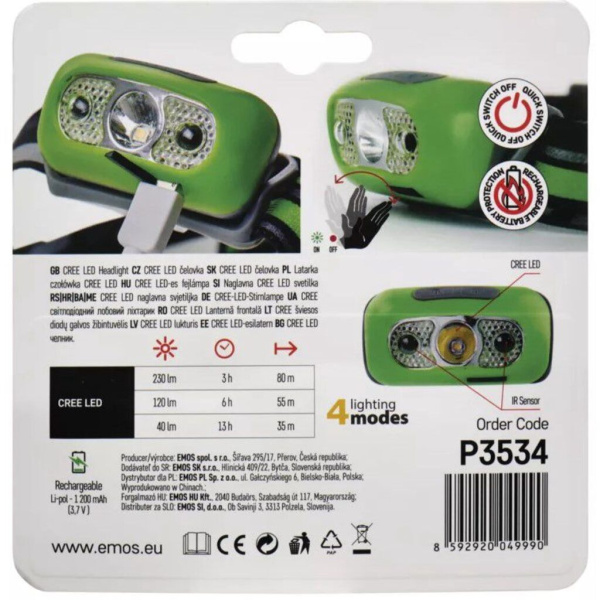 Žibintas ant galvos Emos LED 5W