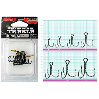 Kabliukai trišakiai Owner ST-41BC