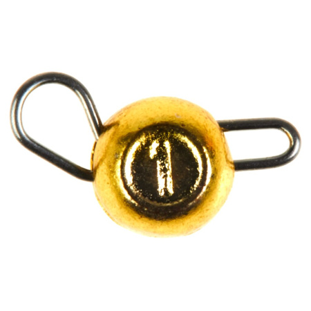 Svarelis volframinis Lucky John Jig Ball Gold