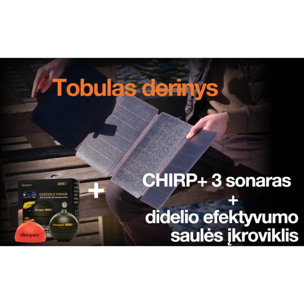 Echolotas Deeper Chirp+ 3 Power rinkinys