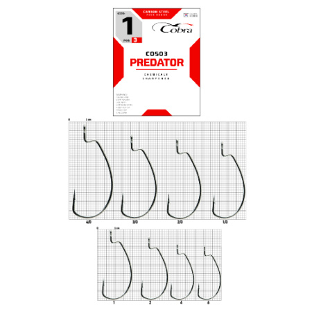Kabliukai ofsetiniai Cobra Predator