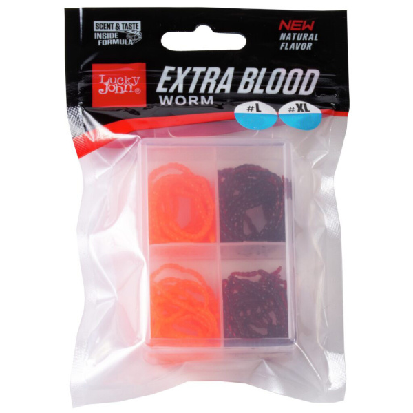 Masalas dirbtinis Lucky John Extra Blood Worm MIX salmo.lt Masalas dirbtinis Lucky John Extra Blood Worm MIX