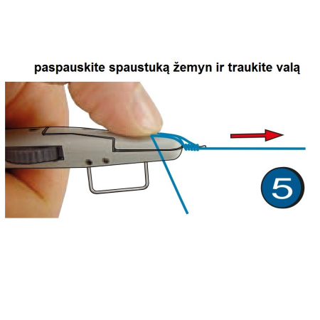 Įrankis kabliukų rišimui Stonfo