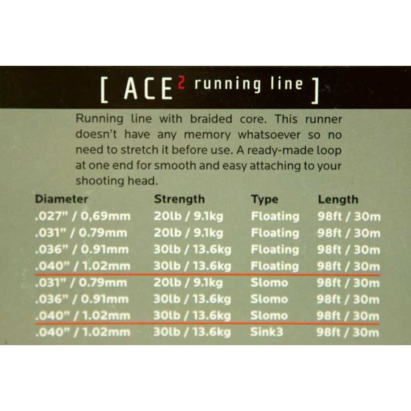 Valas muselinis Vision Running Line 0.31