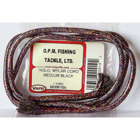 Virvelė Wapsi Mylar Cord Holo Medium Black