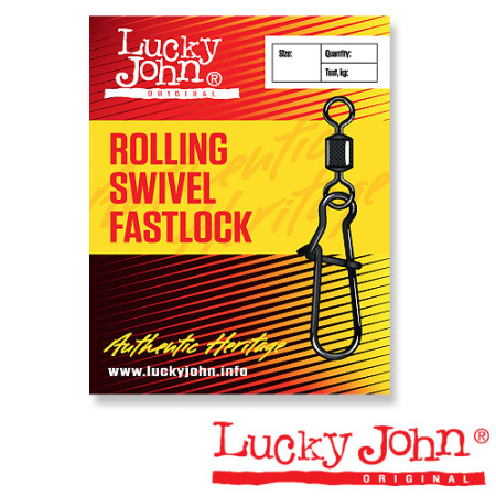 Suktukas su karabinu Lucky John Rolling Swivel Fast Lock