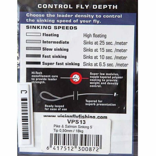 Pavadėlis muselinis Vision Pike&Salmon