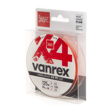 Valas pintas Lucky John Vanrex X4 Fluo Orange 125m
