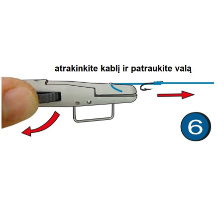Įrankis kabliukų rišimui Stonfo