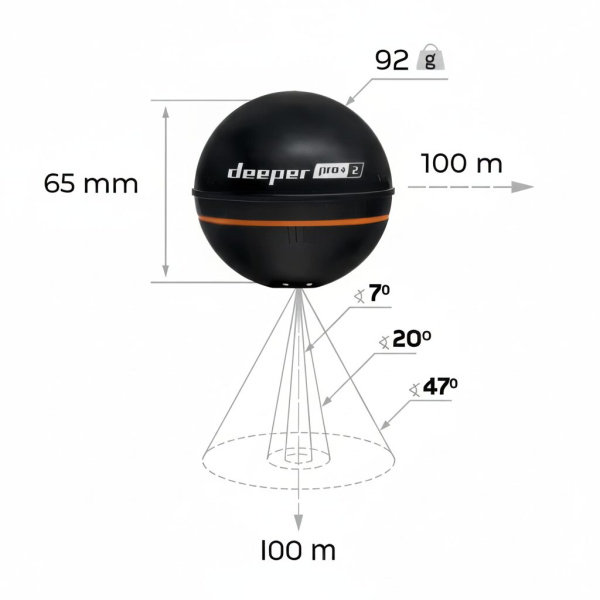 Echolotas Deeper Pro+ 2