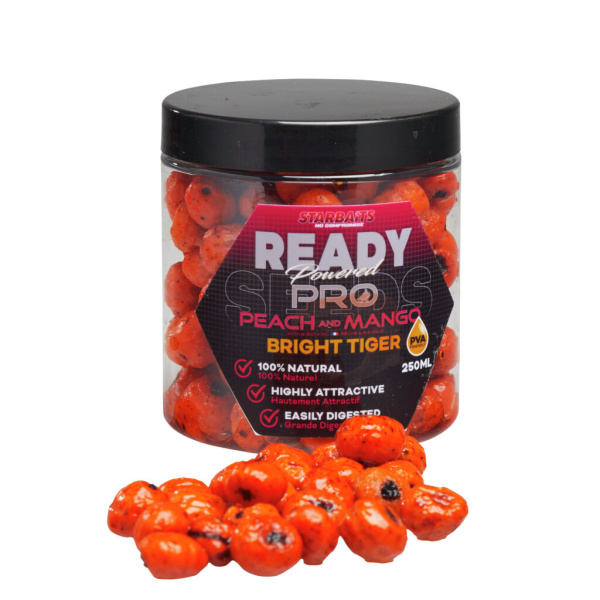 Priedas jaukui Starbaits Ready Seeds Pro Bright Tiger Peach Mango