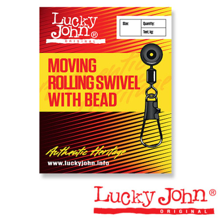 Suktukas su karabinu Lucky John Moving Rolling Swivel