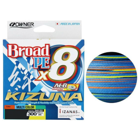 Valas pintas Owner Broad Pe X8 Kizuna Multi Color 150m