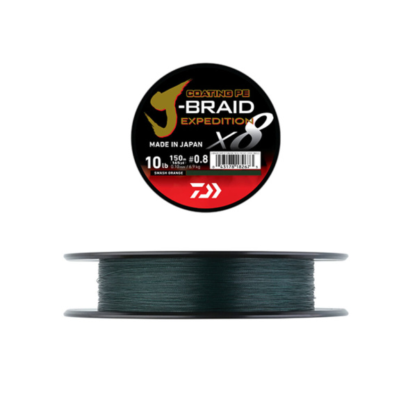 Valas pintas Daiwa J-Braid Expedition X8 150m Green