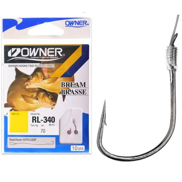 Kabliukai su pavadėliu Owner Bream RL-340