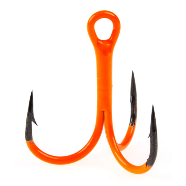 Kabliukai trišakiai Lucky John Orange UV