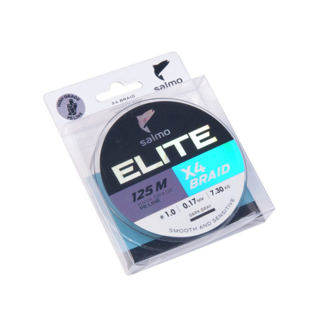Valas pintas Salmo Elite X4 Braid Dark Grey 125m