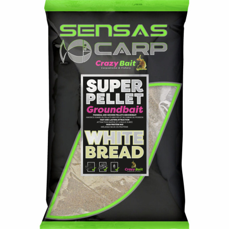 Jaukas Sensas Carp Super Pellet White Bread