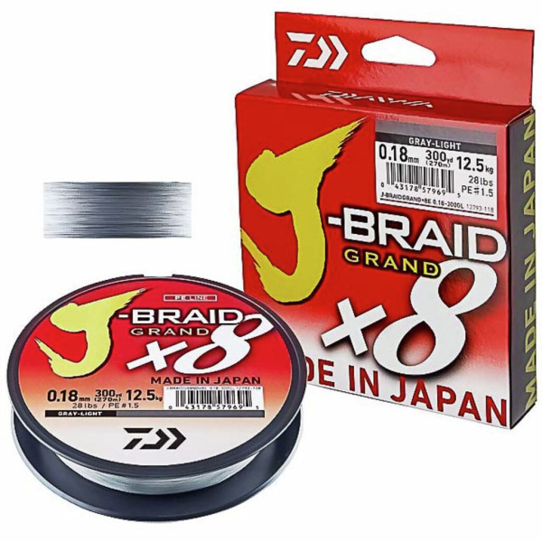 Valas pintas Daiwa J-Braid Grand X8 0.10mm 135m