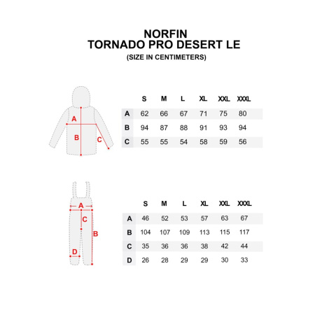 Kostiumas žieminis Norfin Tornado Pro Desert