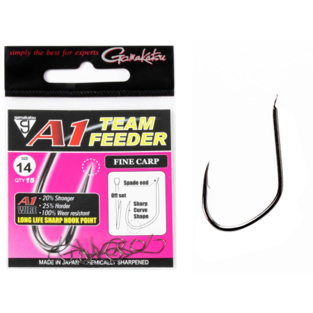 Kabliukai Gamakatsu A1 Team Feeder Fine Carp 14