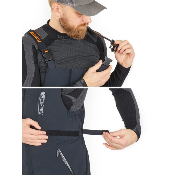 Kelnės demisezoninės Norfin Rebel Pro Grey