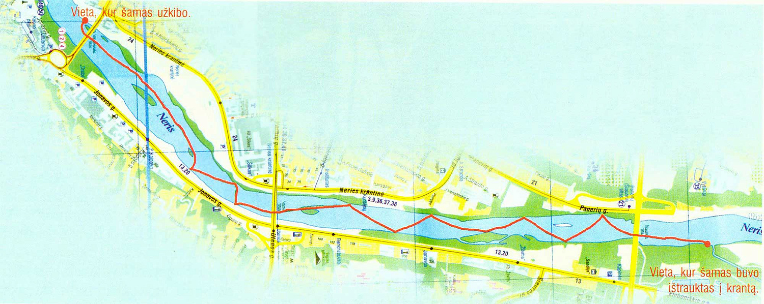 Penkių kilometrų maratonas paskui šamą