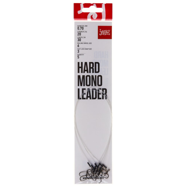 Pavadėlis Lucky John Hard Mono 30cm 20kg
