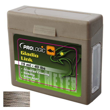 Valas pintas PL Gladio Link 15m 20lbs Coated Camo Brown