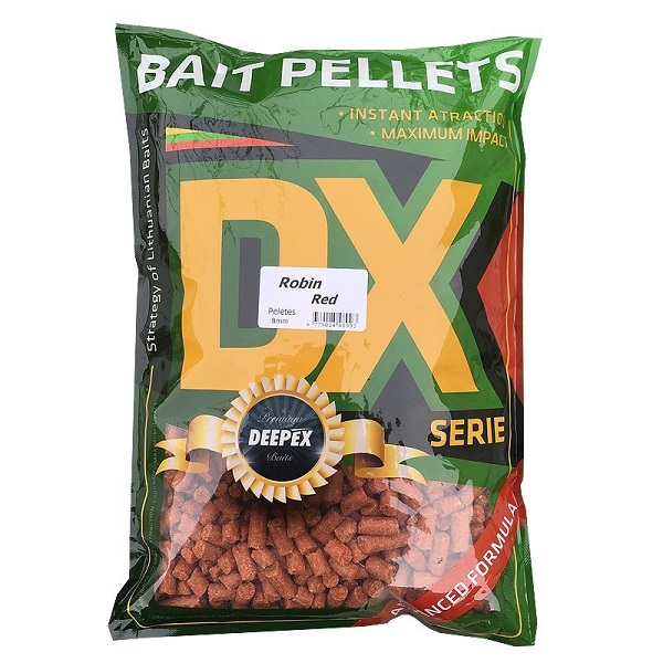 Peletės Deepex "Robin Red" 8mm 1.5kg Peletės Deepex "Robin Red" 8mm 1.5kg