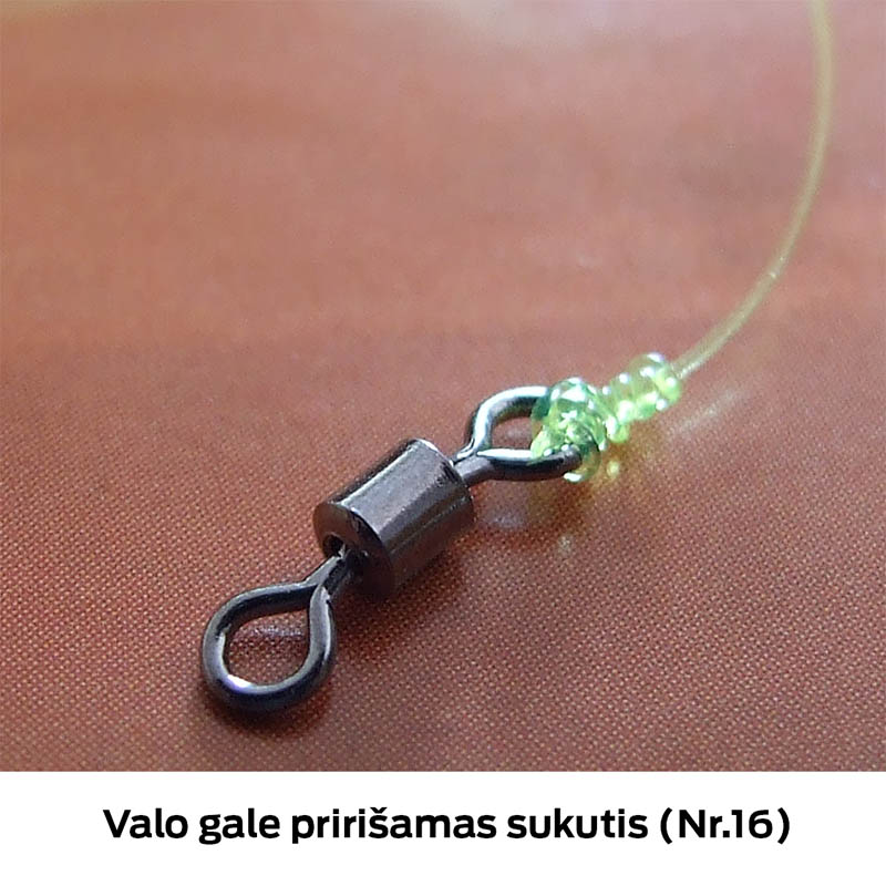 Valo gale pririšamas sukutis (Nr.16) Sistemos montavimas